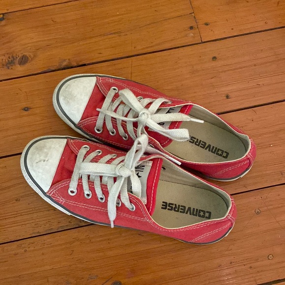 Converse | Shoes | Red Converse Chuck Taylor All Star Low Top Size 37 |  Poshmark